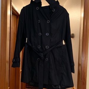 Black Calvin Klein Plus Size Trench